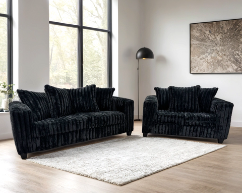 510 Black sofa and loveseat set