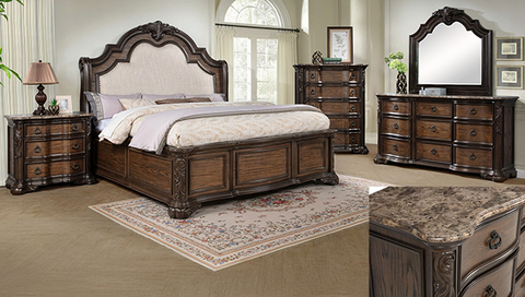 Cm B1640 BEDROOM SET (Genuine Marble)