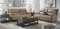 ASH U437 POWER RECLINING LEATHER SOFA SET